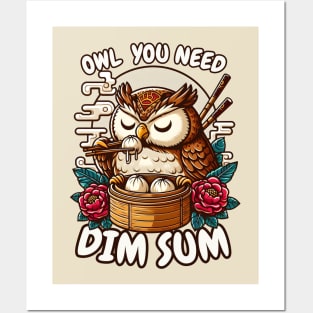 dim sum owl Posters and Art